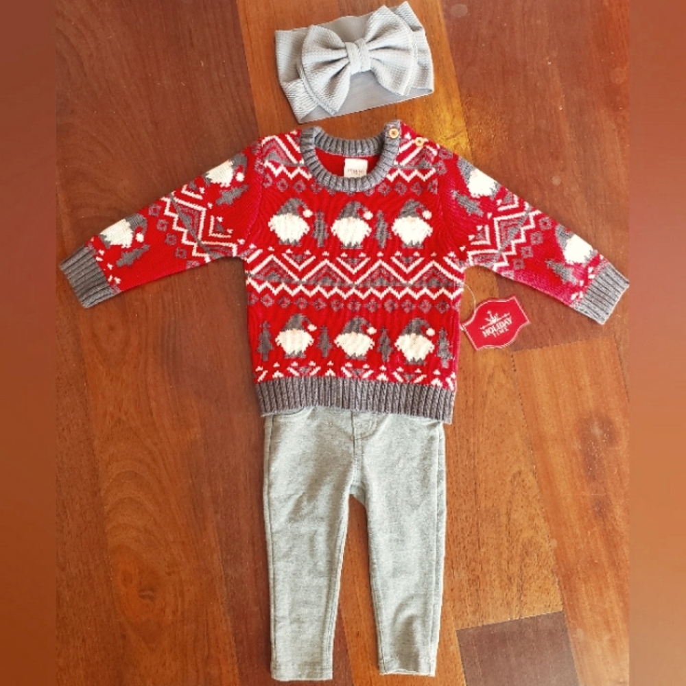 Baby Girl Ugly Christmas Sweater Outfit